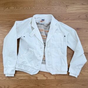 Nike Vintage NWOT Rare White Utility Jacket (S)